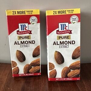 2 Bottles - McCormick Pure Almond Extract, 2 oz. Baking Coffee Flavoring.